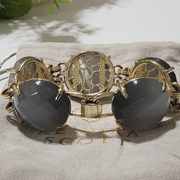 Kendra Scott Cassie‎ Bracelet Grey Slate and gold plated - Picture 4 of 8